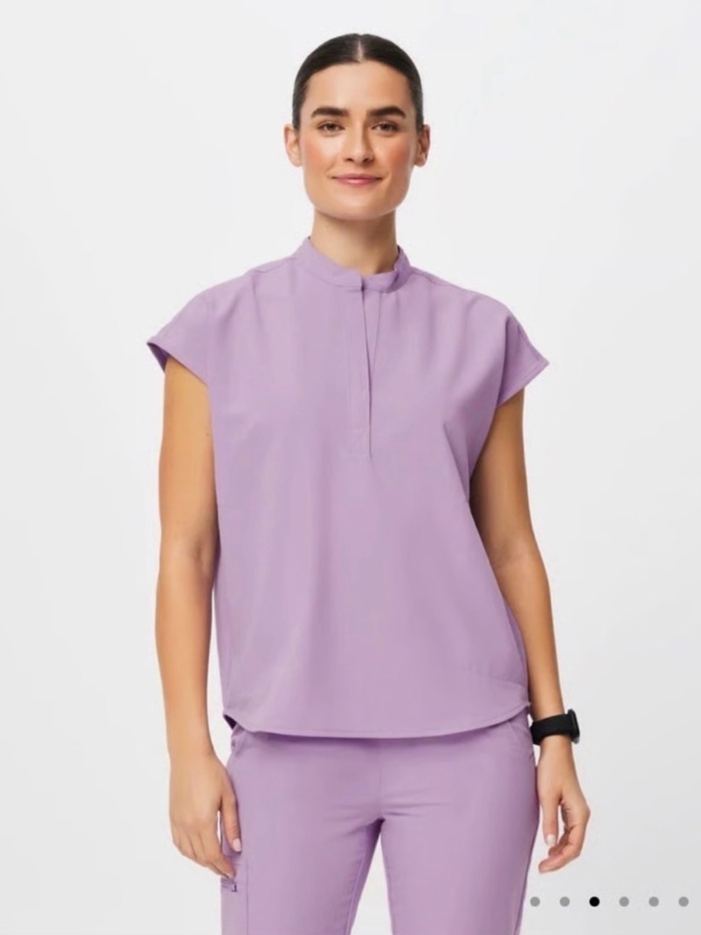 Figs Rafaela Scrub Top Purple Haze